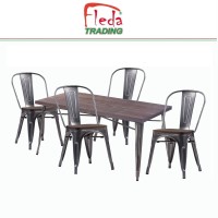 tavolo con sedie allumio legno logo